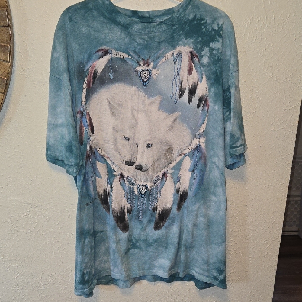 2013 The Mountain Teal Tie-Dye T-Shirt